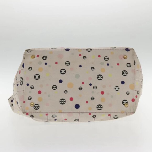 CHANEL Tote Bag Canvas Multicolor Gold CC Auth bs18833 - Picture 6 of 15